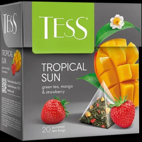 Чай зеленый Tess tropical sun, 20х1.8 г