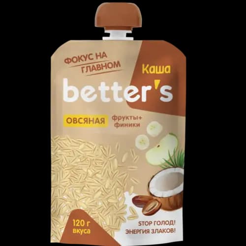 Каша Better's овсяная с фиником и кокосом, 120 г