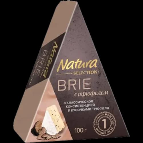 Сыр мягкий Natura Brie с белой плесенью и трюфелем, 50%, 100 г