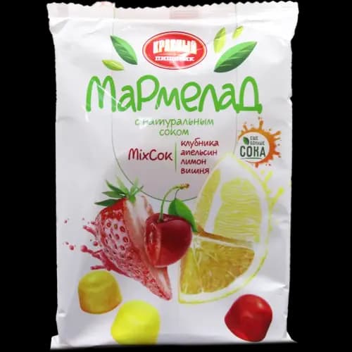 Мармелад Красный пищевик MixСок, клубника, апельсин, лимон, вишня, 300 г