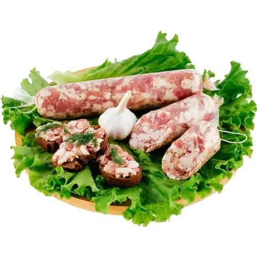 Продукт из свинины соленый Грудинка с чесноком охлажденный, 1кг