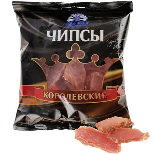 Продукт сыровяленый из свинины мясной Чипсы Королевские 100 г