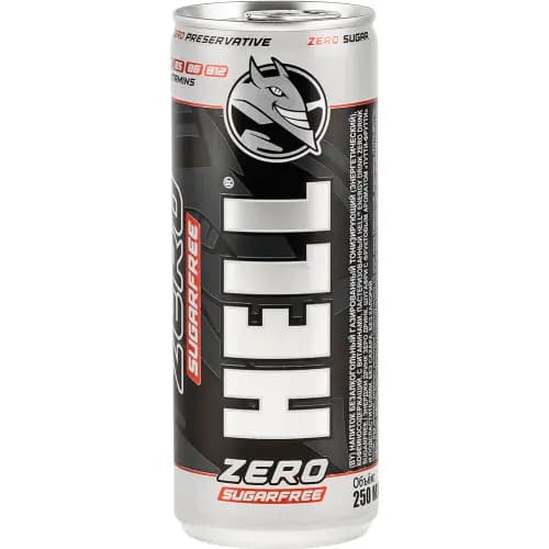 Напиток энергетический Hell zero, sugar free, 0.25 л