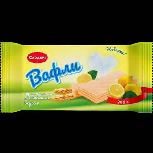Вафли Слодыч традиционные, со вкусом лимона, 300 г