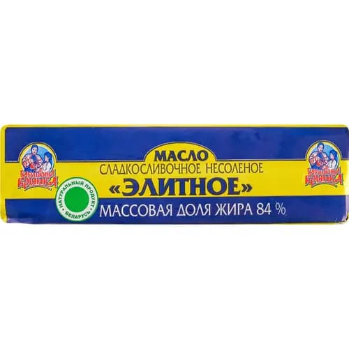 Масло сладкосливочное Бабушкина крынка Элитное, несоленое, 84%, 180 г