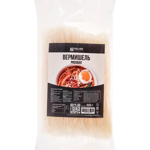 Вермишель рисовая Fish & food 500 г