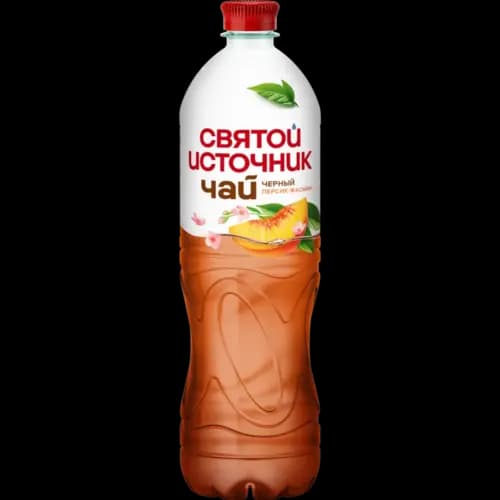 Напиток безалкогольный Святой Источник негазированный, черный чай, персик-жасмин, 1 л