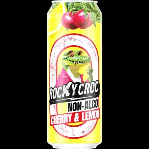 Напиток пивной безалкогольный Rocky Croc Zero со вкусом лимона и вишни, 0.45 л