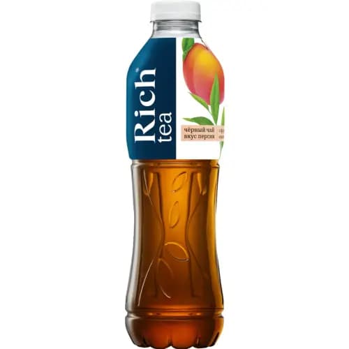 Чайный напиток Rich негазированный, черный чай, персик, 1 л