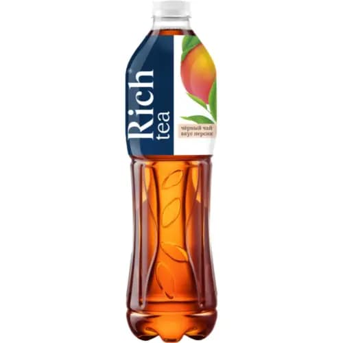 Чайный напиток Rich негазированный, черный чай, персик, 1.5 л