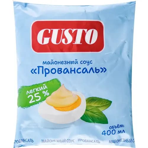 Соус майонезный Gusto Провансаль, 25%, 400 мл