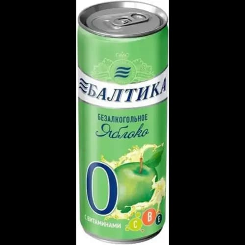 Напиток пивной безалкогольный Балтика №0 яблоко, 0.33 л