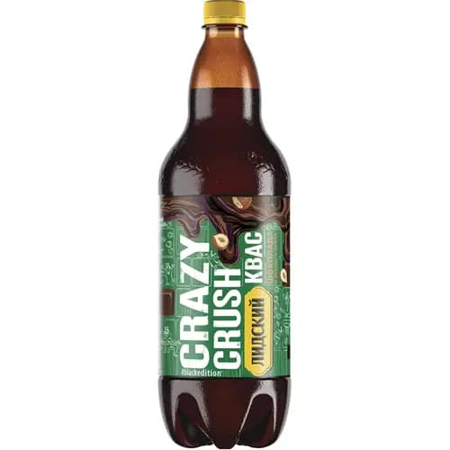 Квас Лидский Crazy Crush шоколад и лесной орех, темный, 1.5 л