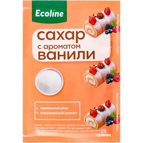 Сахар с ароматом ванили Эколайн  25 г