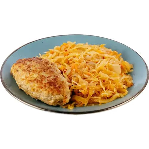 Котлета из свинины по-деревенски с капустой тушеной, замороженная, 270 г