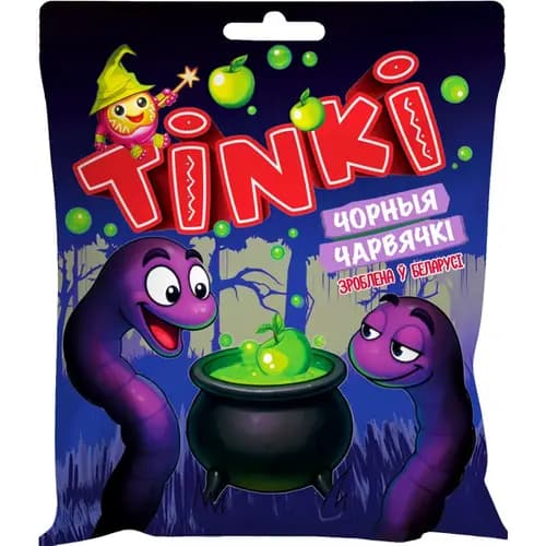 Мармелад жевательный Tinki чорныя чарвячкі, 75 г
