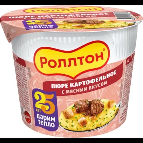 Пюре картофельное Роллтон с мясным вкусом, 40 г
