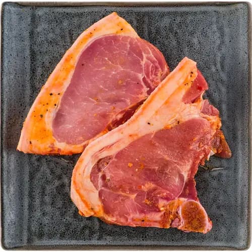 Стейк свиной из корейки в маринаде, охлажденный, 1 кг