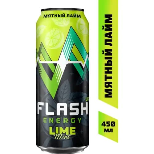 Напиток энергетический Flash up energy мятный лайм, 0.45 л