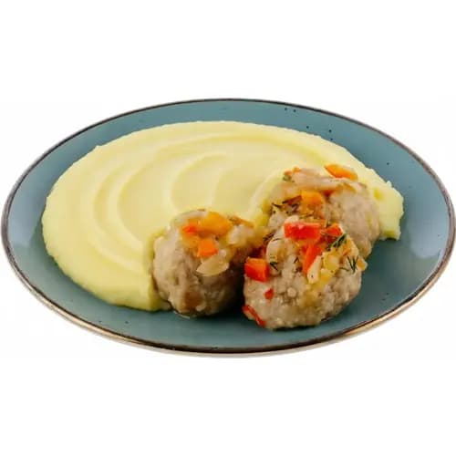 Тефтели из цыпленка в овощном соусе с картофельным пюре, замороженные, 300 г