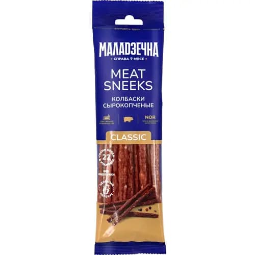Колбаски сырокопченые Sneeks Classic салями, высшего сорта, 70 г