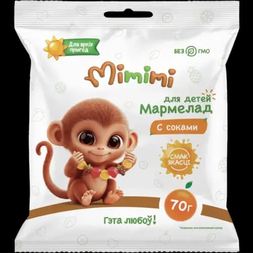 Мармелад жевательный Mimimi с соками, 70 г