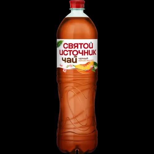Напиток безалкогольный Святой Источник негазированный, черный чай со вкусом персика и жасмина, 1.5 л