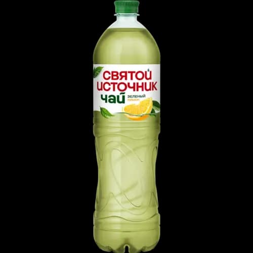 Напиток безалкогольный Святой Источник негазированный, зеленый чай, лимон, 1.5 л