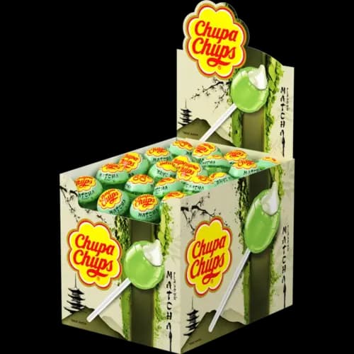 Карамель леденцовая Chupa Chups Матча, кокос, с жевательной резинкой, 17 г