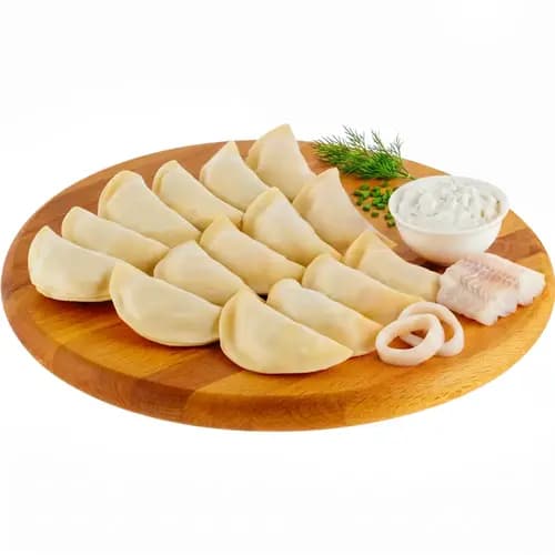 Пельмени От шефа с минтаем и кальмаром» с соусом  замороженные, 270 г