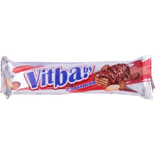 Вафельный батончик Vitba.by с арахисом, 37 г