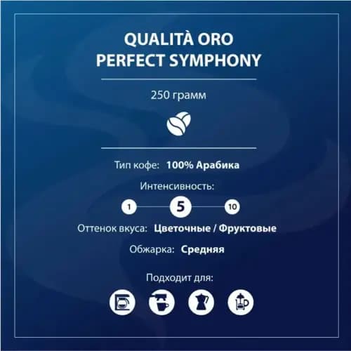 Кофе в зернах Lavazza Qualita Oro, 0.25 кг 2