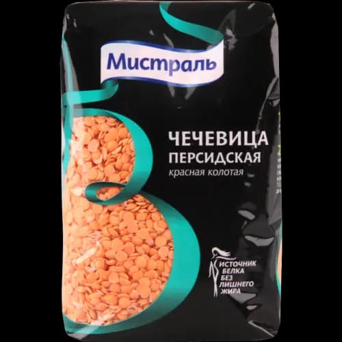 Чечевица Мистраль красная колотая, 450 г