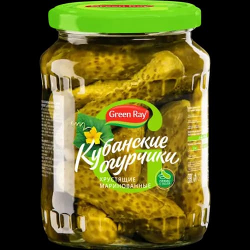 Огурцы Green Ray маринованные, 720 г