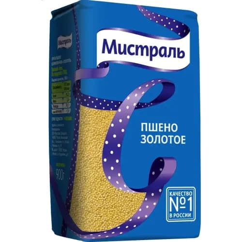 Крупа пшено Мистраль шлифованное, 900 г
