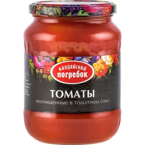 Томаты Валдайский погребок неочищенные в томатном  соке  660 г