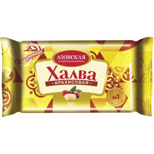 Халва арахисовая Азовская кондитерская фабрика 250 г