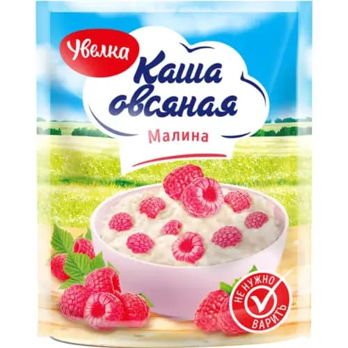 Каша овсяная Увелка с малиной, 40 г