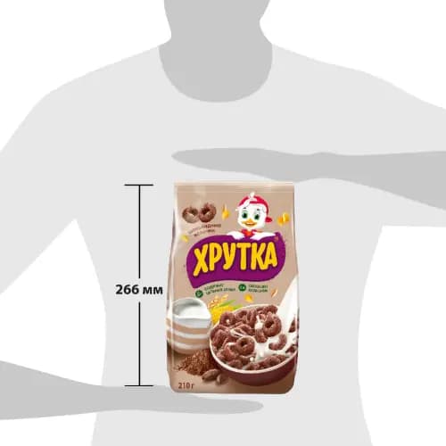 Сухой завтрак Хрутка шоколадные колечки, 210 г 3