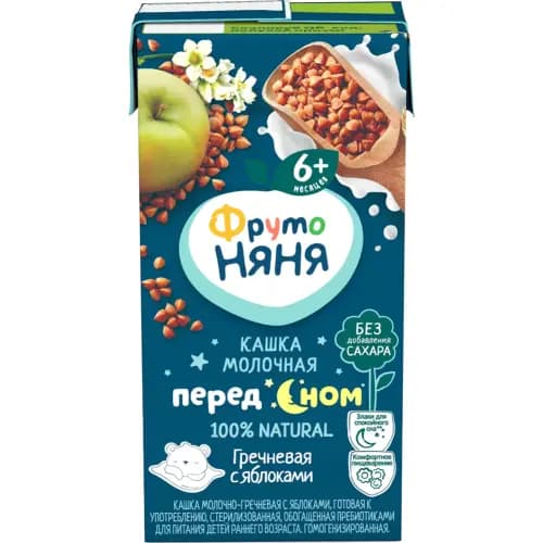 Каша молочная Фруто Няня гречневая с яблоком, 200 г
