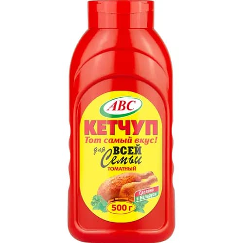 Кетчуп АВС томатный для всей семьи, 500 г