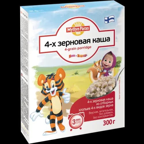Мультизлаковые хлопья Myllyn Paras 4-х зерновые, 300 г