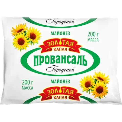 Майонез Золотая капля Провансаль Городской 50%, 200 г