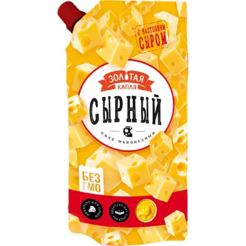 Соус майонезный Золотая капля Сырный 35%, 230 г