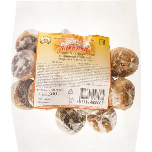 Пряники Аппетитки фруктовые с вишней, 300 г