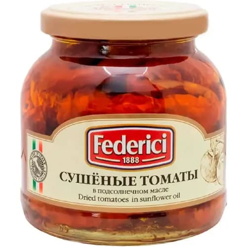 Томаты консервированные Federici сушеные в подсолнечном масле, 280 г