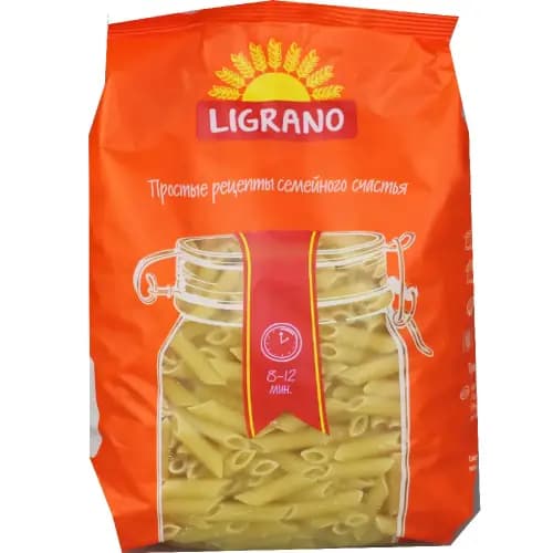 Макаронные изделия Ligrano перья рифленые, 900 г