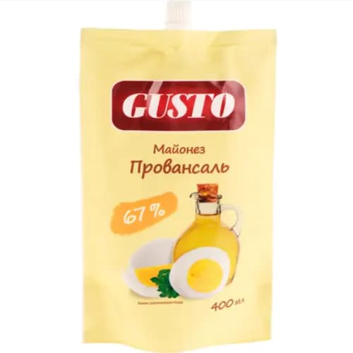 Майонез Gusto Провансаль 67%, 400 мл