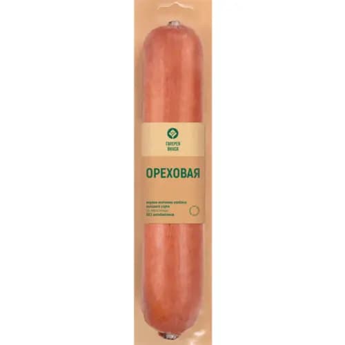 Колбаса копчено-вареная Галерея вкуса Ореховая высший сорт, 380 г