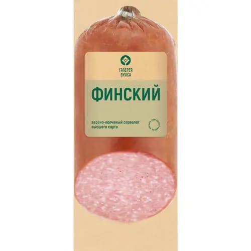 Колбаса копчено-вареная Галерея вкуса Финский сервелат, 360 г